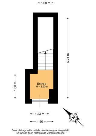 Floorplan - Den Hertigstraat 6B, 3081 KC Rotterdam